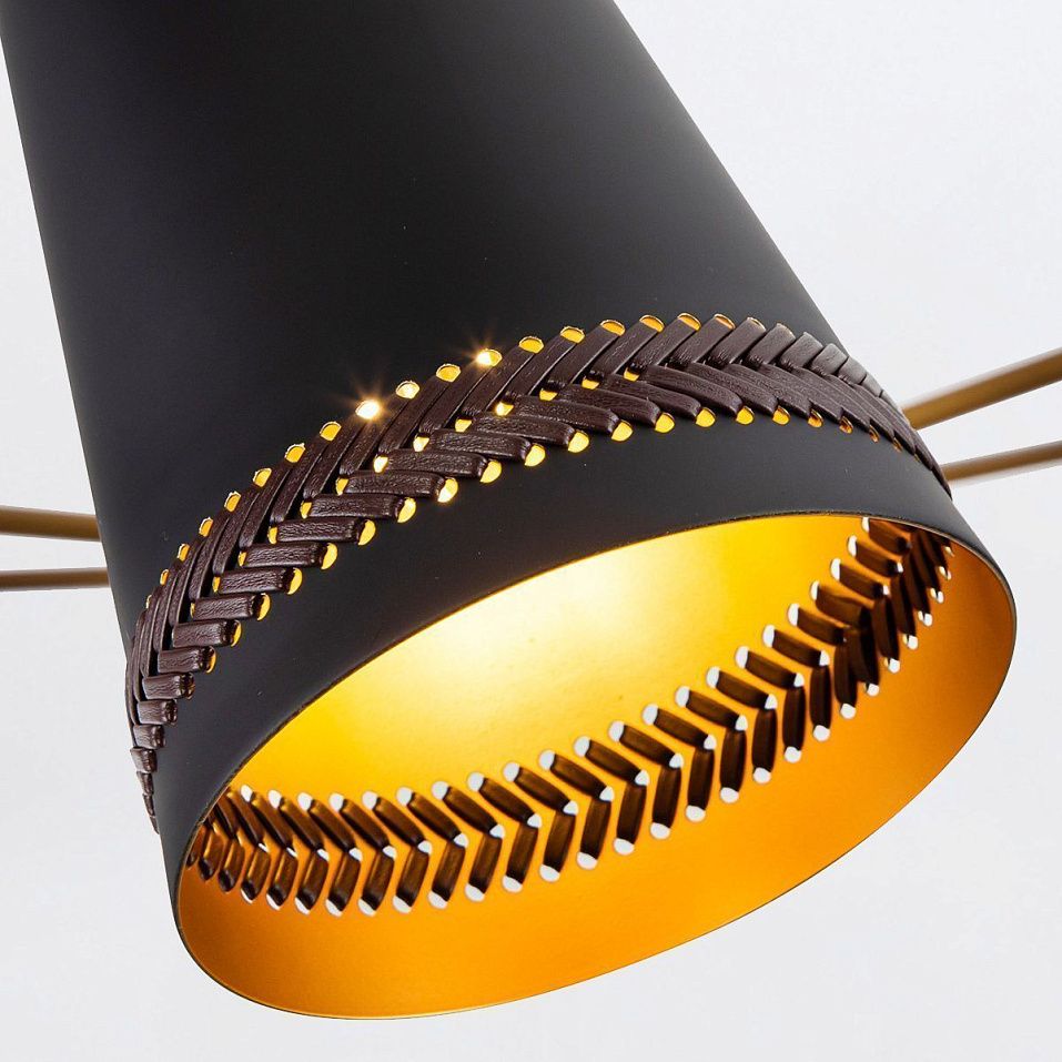 QN-BRICKELL5-MBHL BRICKELL Matte Black/Vintage brass/Matte Black// подвесной E27 5х60  х   