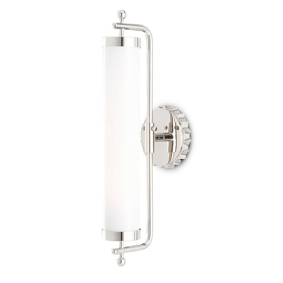 QNC-LATIMER-WB-PN  LATIMER Polished Nickel /White// настенный E27 1х60  х   
