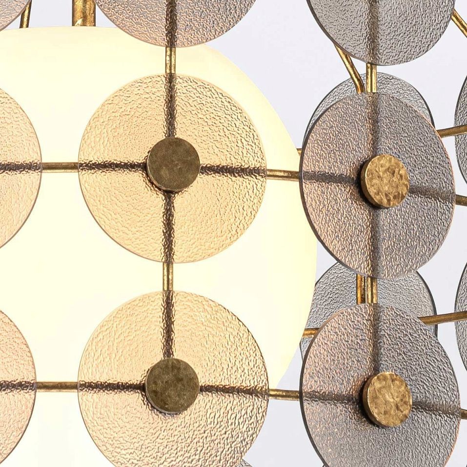 QN-MERIDIAN-3P-DG MERIDIAN Distressed Gold/Smoked// подвесной E14 3х40  х   