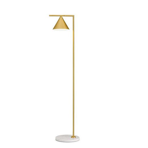 F1530059 CAPITAN FLINT white marble/brushed brass//white напольный LED 1х20  х  F1530059