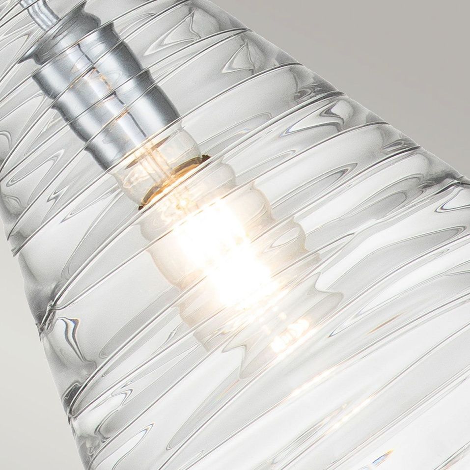 QN-ELMORE-P-PC ELMORE Polished Chrome/Clear// подвесной E27 1х60  х   