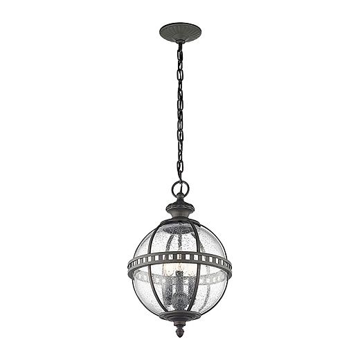 KL-HALLERON-8M HALLERON black grey/clear glass// подвесной E14 3х60  х  KL-HALLERON-8M