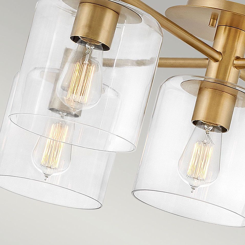 QN-AXEL5-HB ALEX Heritage Brass /Clear// потолочный E27 5х60  х   