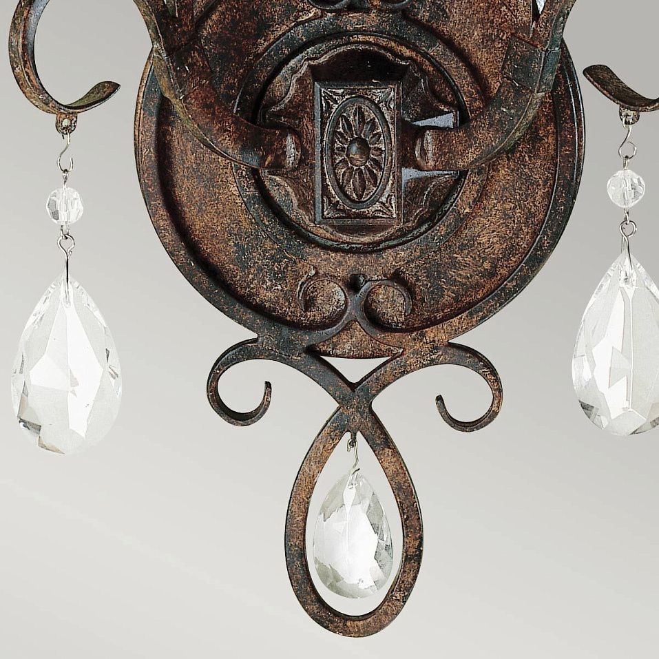 FE-CHATEAU2 CHATEAU Mocha Bronze/ K9 Cut Glass /// настенный E14 2х60  х   