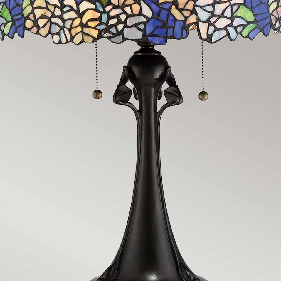 QZ-COBALT-TL  Vintage Bronze/Blue, Lavender & Green//  E27 3х60  х   