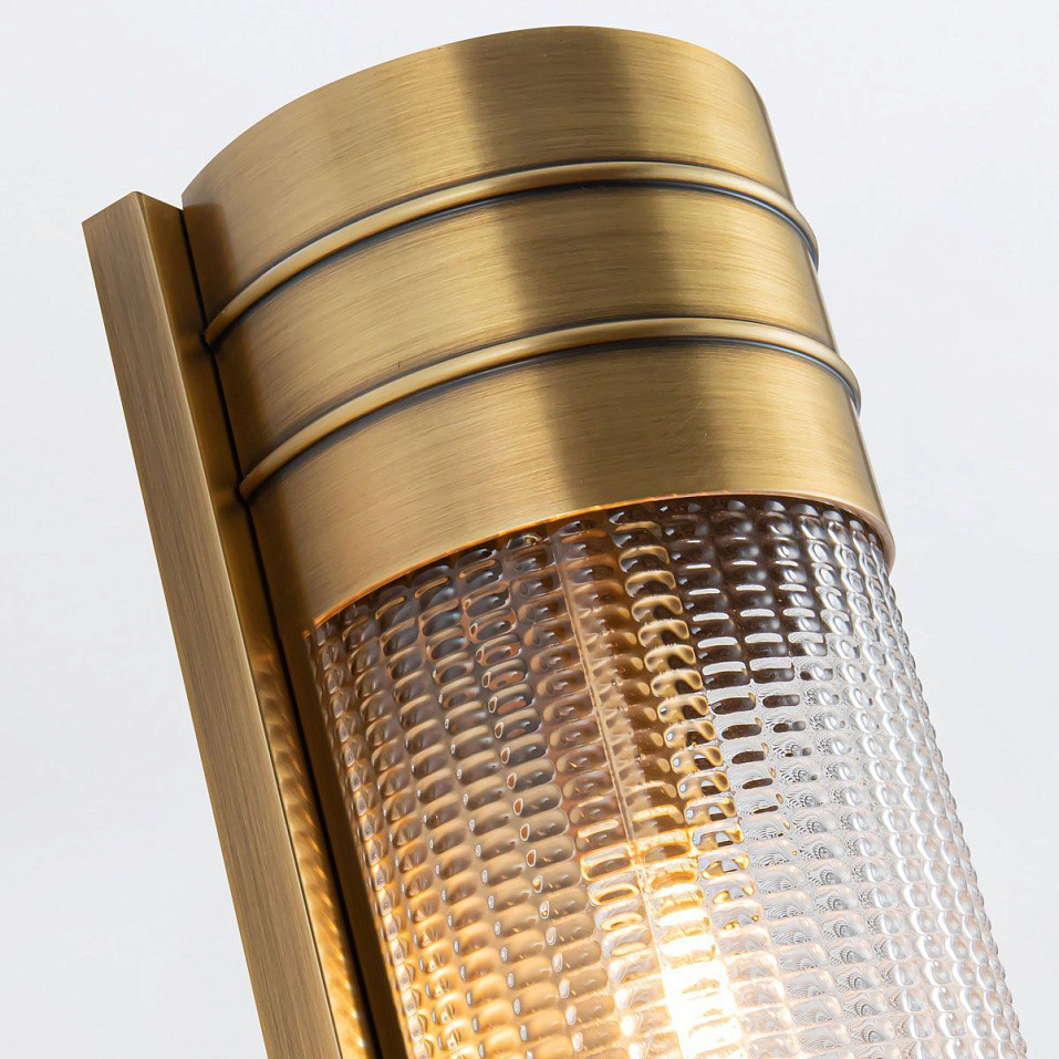 QN-WILLARD-2WB-VBS-PG  WILLARD  Vintage Brass /Clear Prismatic// настенный E27 2х60  х   