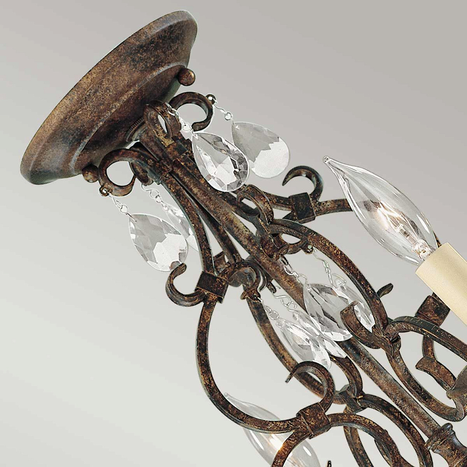FE-CHATEAU4 CHATEAU Mocha Bronze/// подвесной E14 4х60  х   
