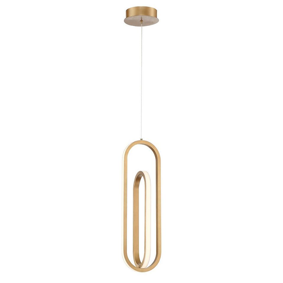 QN-DEMARK-1P-BG DEMARK Brushed Gold///белый подвесной LED 1х28  х   