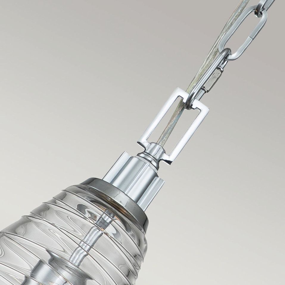 QN-ELMORE-P-PC ELMORE Polished Chrome/Clear// подвесной E27 1х60  х   