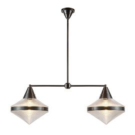 QN-WILLARD-LP2-UBZ-PG  WILLARD Urban Bronze /Clear Prismatic// подвесной E27 2х60  х  QN-WILLARD-LP2-UBZ-PG 