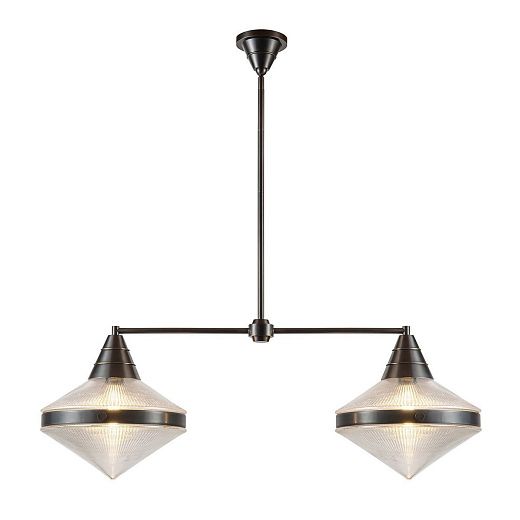 QN-WILLARD-LP2-UBZ-PG  WILLARD Urban Bronze /Clear Prismatic// подвесной E27 2х60  х  QN-WILLARD-LP2-UBZ-PG 