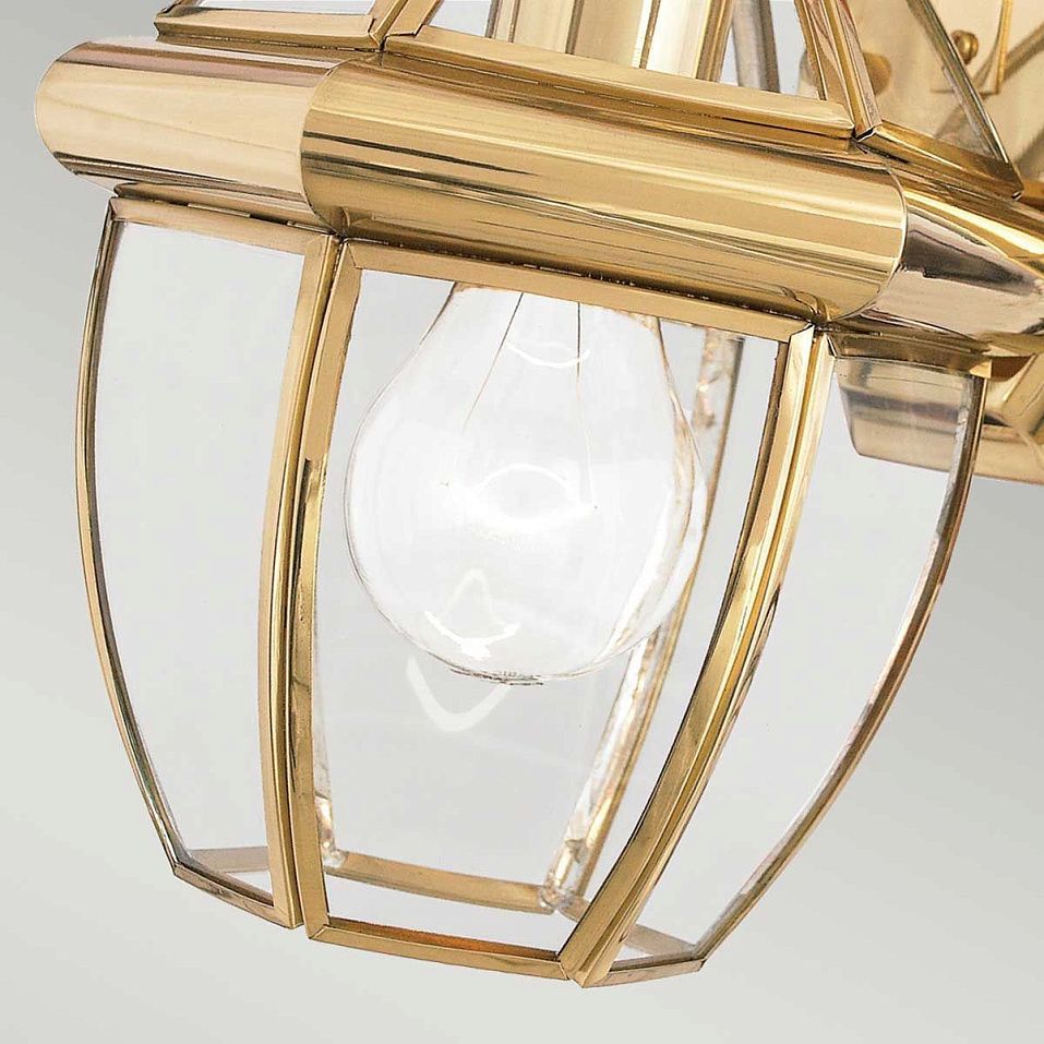 QZ-NEWBURY2-S-PB NEWBURY Lacquered Polished Brass /Clear// настенный E27 1х60  х   