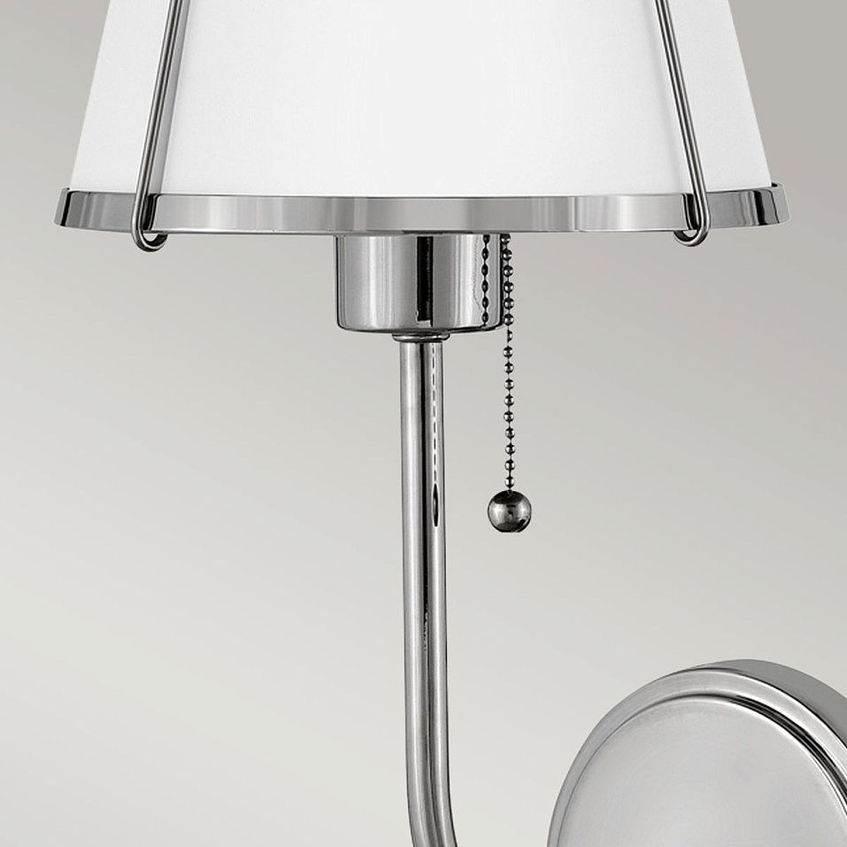 HK-CLARKE1-PN-WH CLARKE Polished Nickel /White// настенный E27 1х40  х   