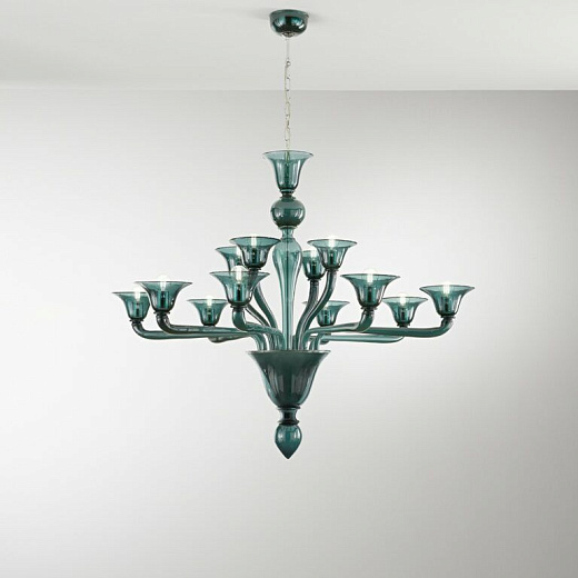 1016/12 ANASTASIA chrome/groove green/groove green // подвесной E14 12х40  х  1016/12
