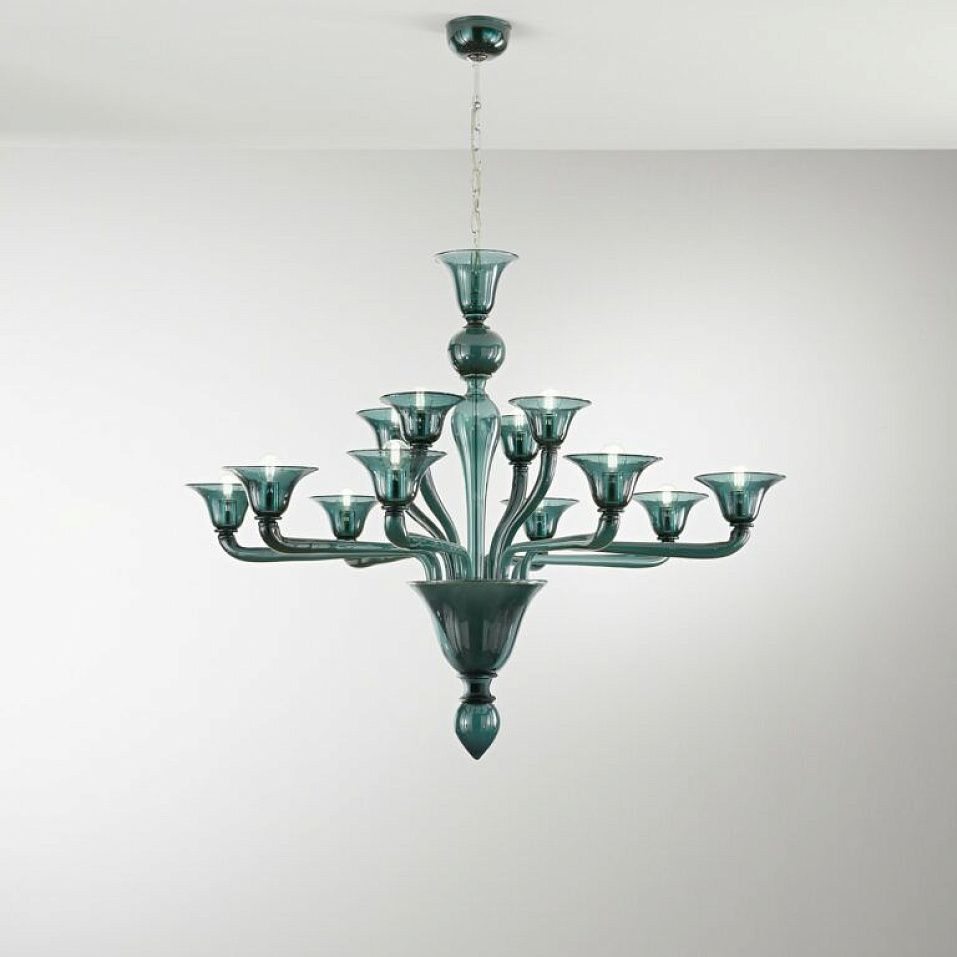 1016/12 ANASTASIA chrome/groove green/groove green // подвесной E14 12х40  х   