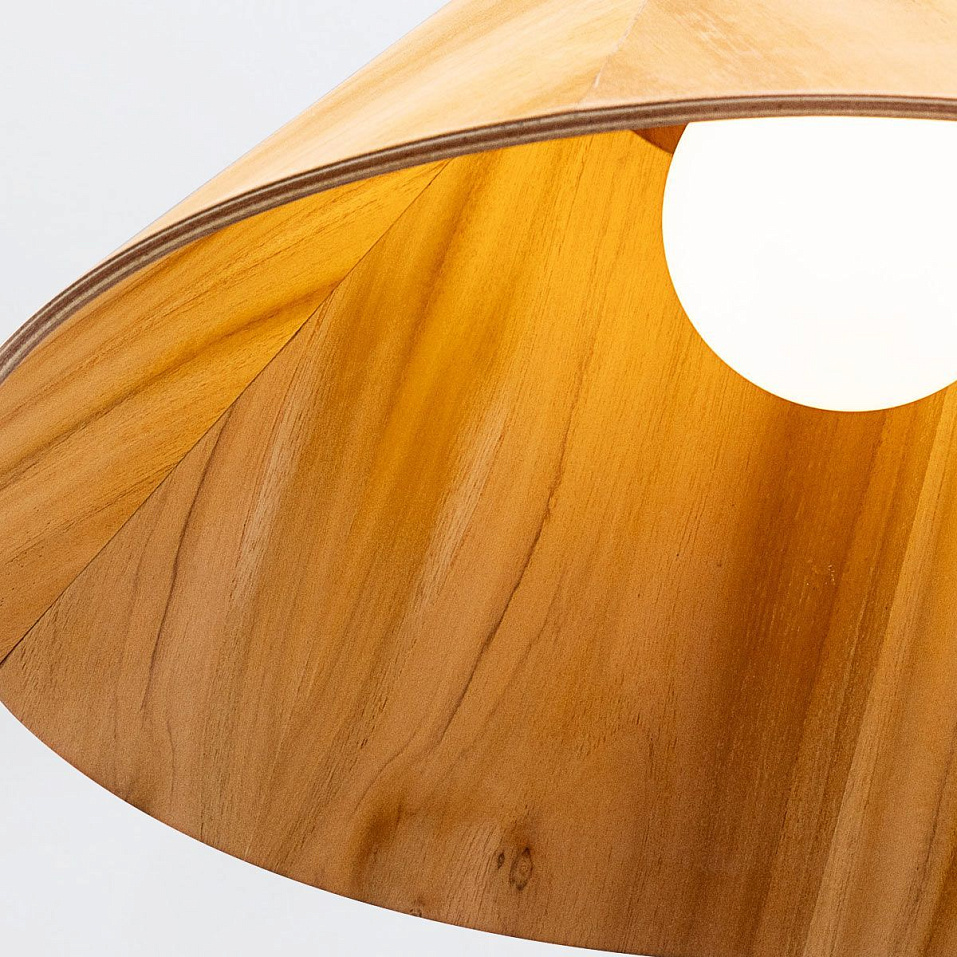 QN-CONICAL-P-M-TEAK  CONICAL Teak Veneer /Teak Veneer // подвесной E27 1х40  х   