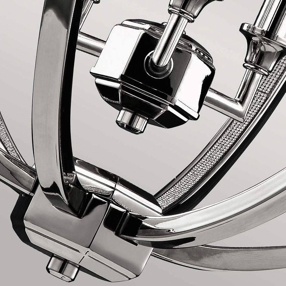 FE-CORINNE-3P-M CORINNE Polished Nickel, Crystals /// подвесной E14 3х60  х   