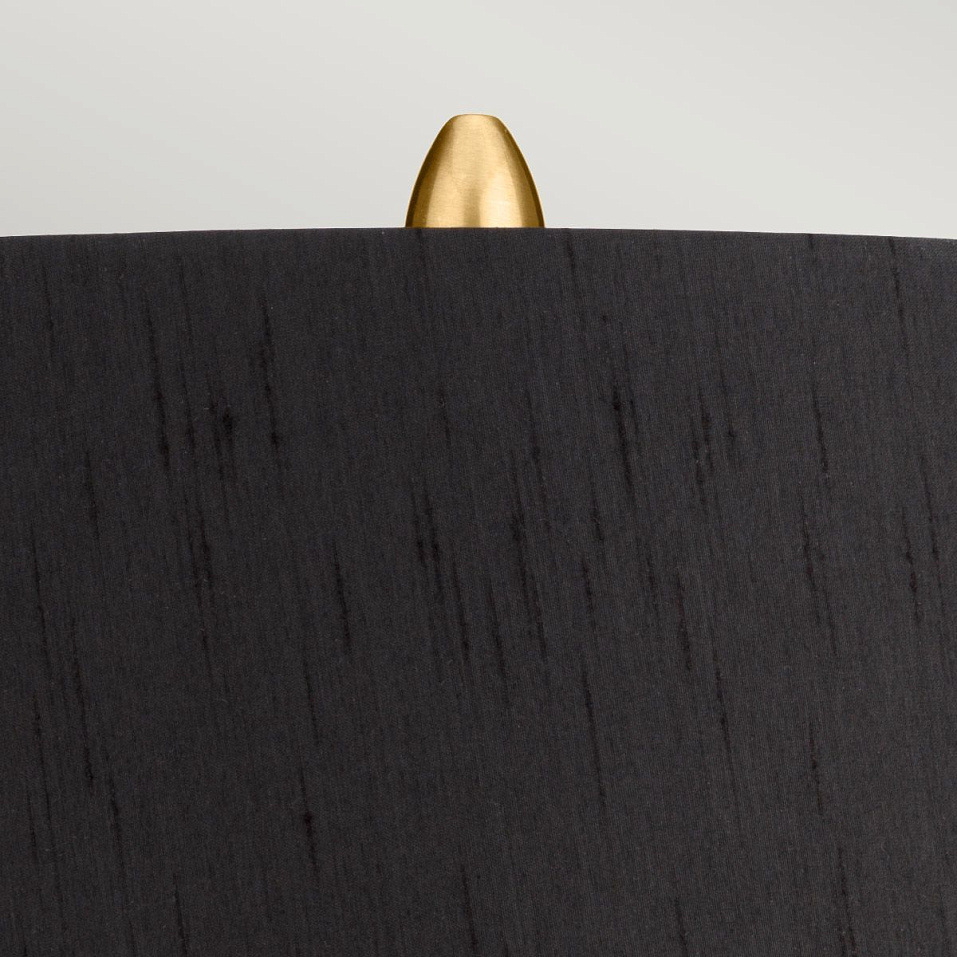QN-BEXLEY-TL-BKBB BEXLEY Black & Brushed Brass/Black with gold laminate inner// настольный E27 1х60    