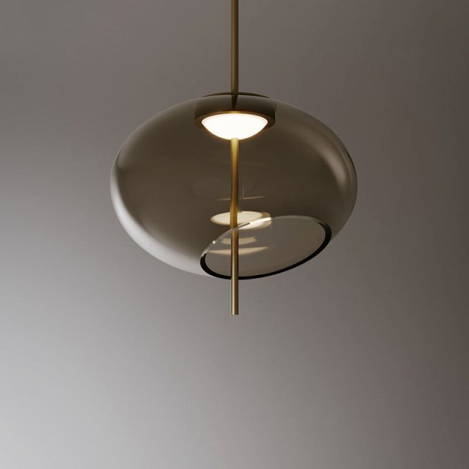 026S1M11DG.CE Trou Suspension  Light Burnished Brass /Dove Grey // подвесной LED 1х9.6  х   