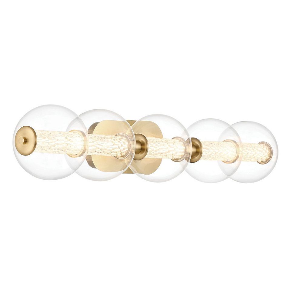 QN-ATOMO-5W-BG ATOMO Brushed Gold /Clear// настенный LED 1х25  х   