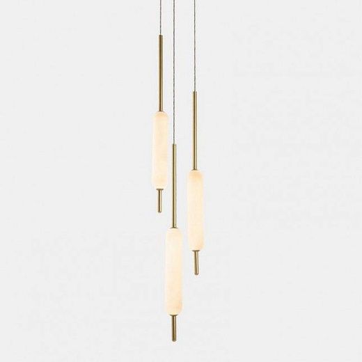 285.02.ON TYPHA natural brass/white borosilicate glass// подвесной LED 3х14  х  285.02.ON