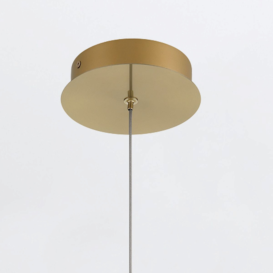 QN-ESPADA-1P-BG ESTRADA Brushed Gold/Clear//прозрачный подвесной LED 1х18  х   
