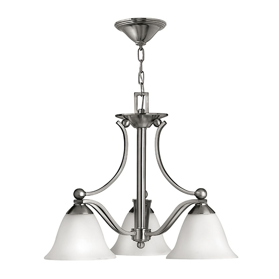HK-BOLLA3  BOLLA Brushed Nickel/Opal Glass// подвесной E27 3х60  х   