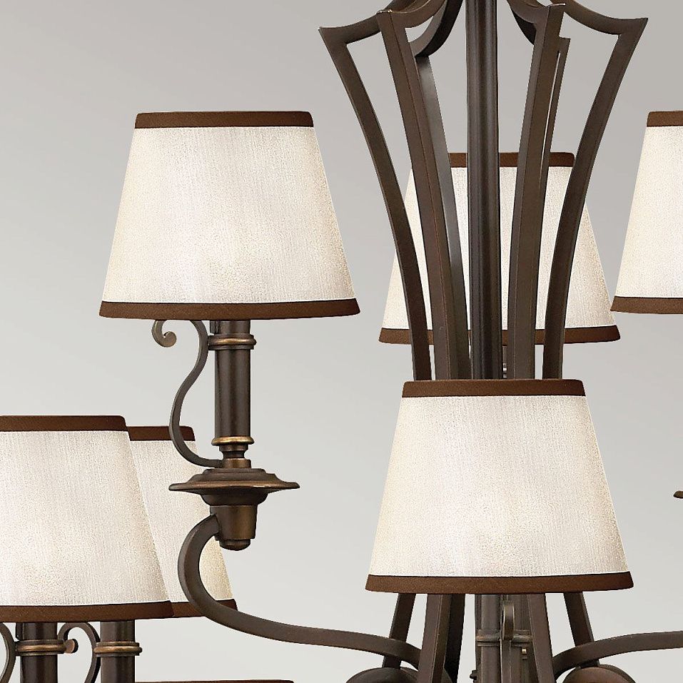 HK-PLYMOUTH15 PLYMOUTH Olde Bronze/Beige Organza // подвесной E14 15х40  х   