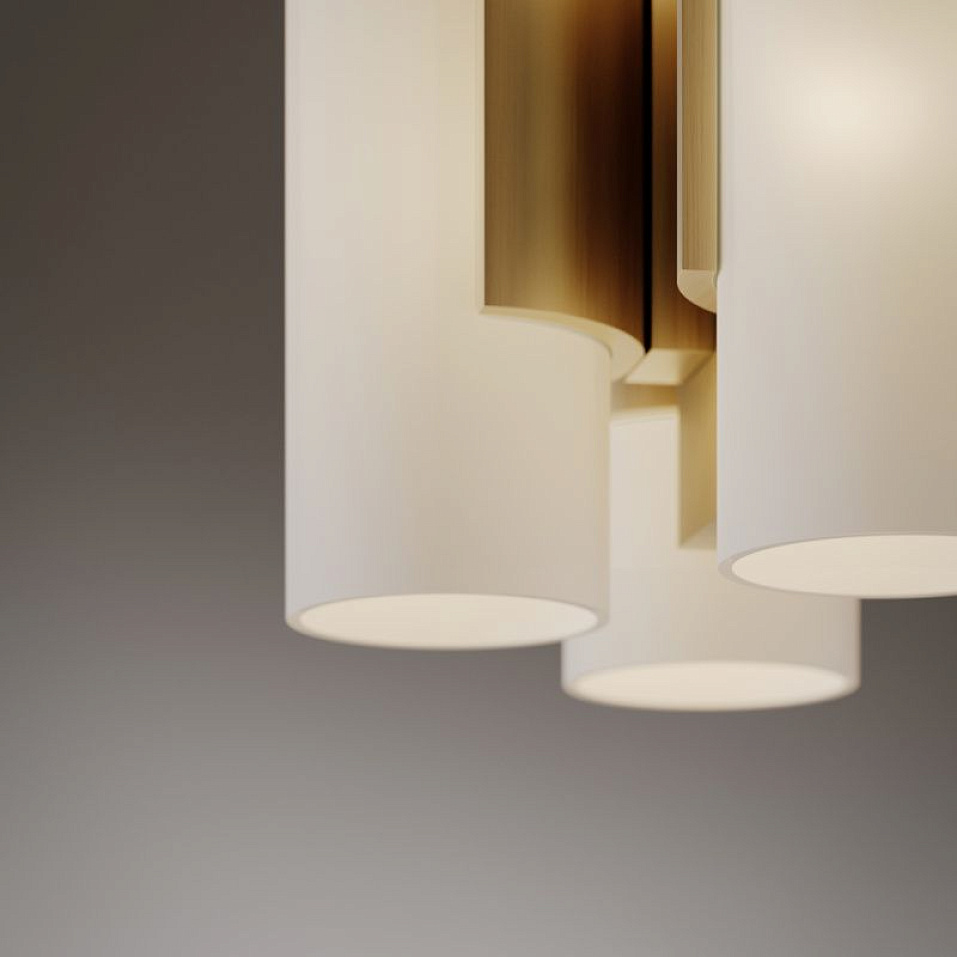 022S1M11W.CE Unique Suspension Light Burnished Brass /White // подвесной E14 LED 4х6  х   