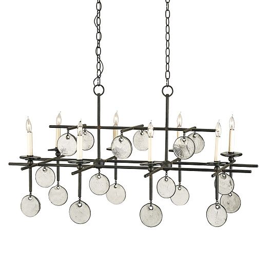 QNC-SETHOS-8LP-ABK SETHOS Old Iron/Recycled Glass/// подвесной E14 8х60  х  QNC-SETHOS-8LP-ABK