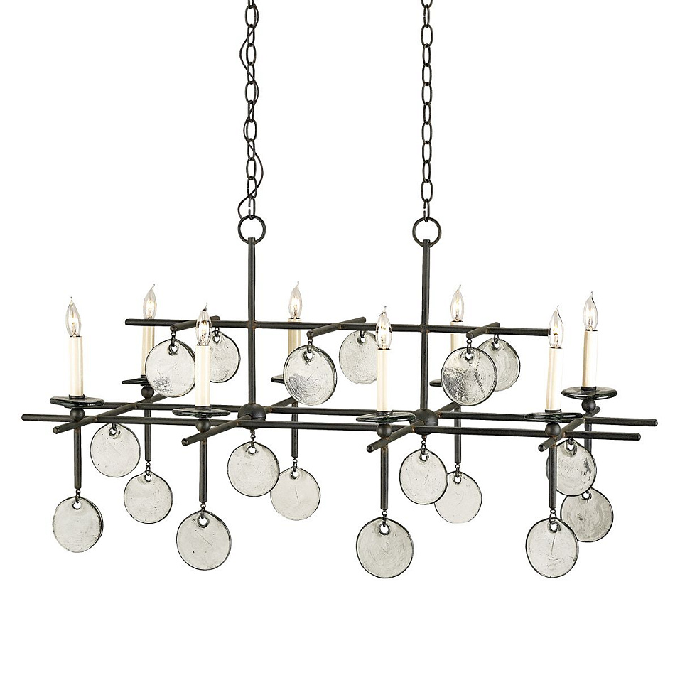QNC-SETHOS-8LP-ABK SETHOS Old Iron/Recycled Glass/// подвесной E14 8х60  х   