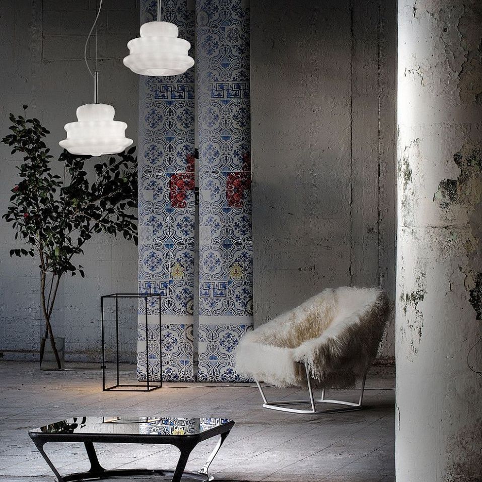 NOVECENTO SP P BC  CR NOVECENTO chrom/white// подвесной E14 1х60  х   