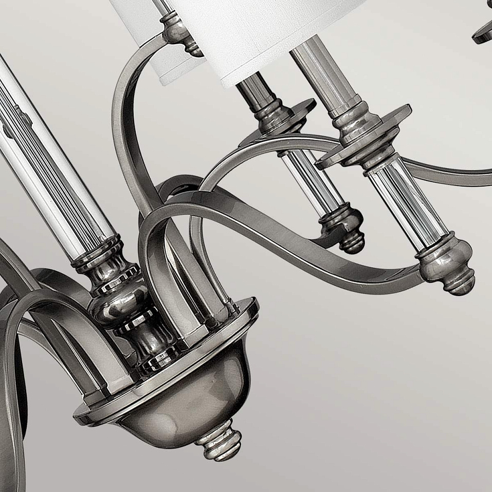 HK-SUSSEX9  SUSSEX Brushed Nickel /White// подвесной E14 9х60  х   
