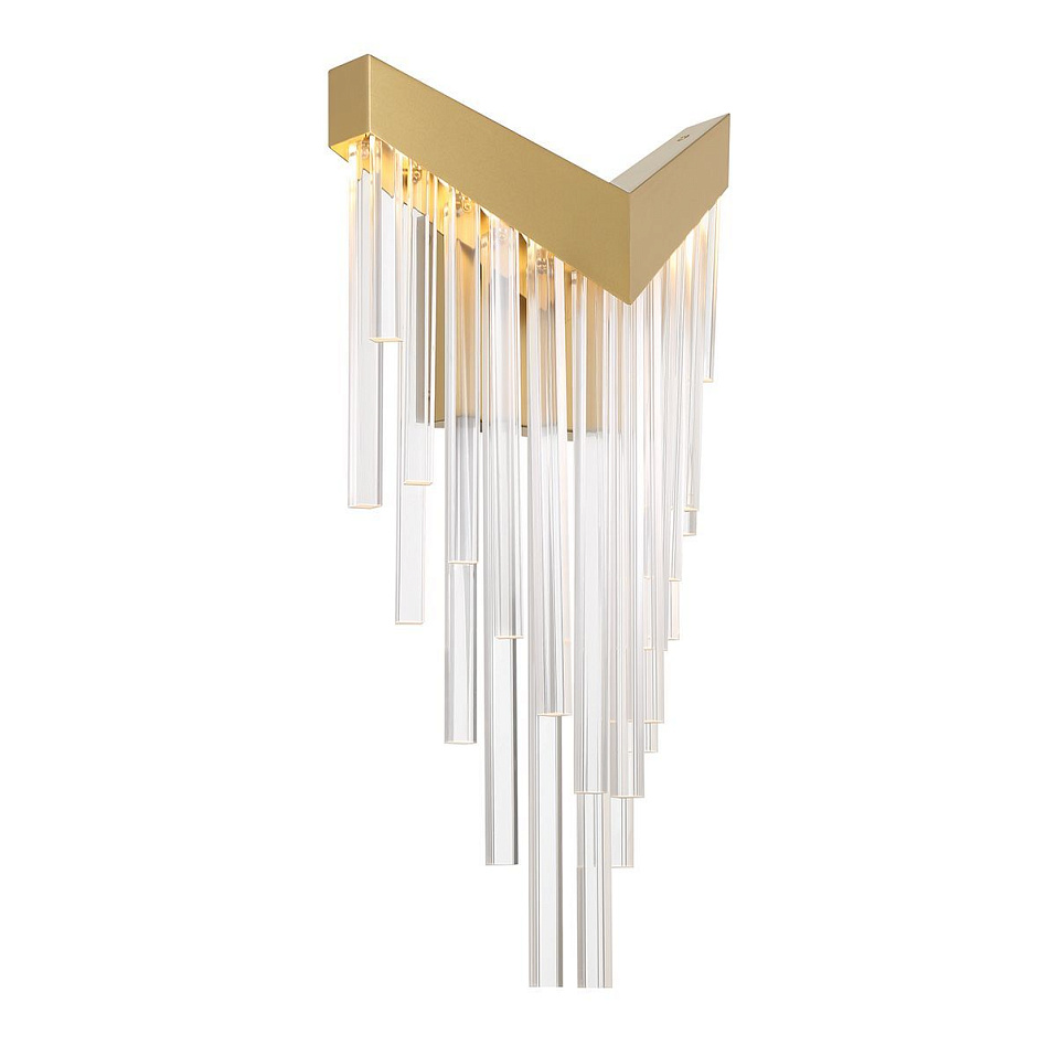 QN-VIVIEN-1W-BG VIVIEN Brushed Gold/Clear// настенный LED 1х12  х   