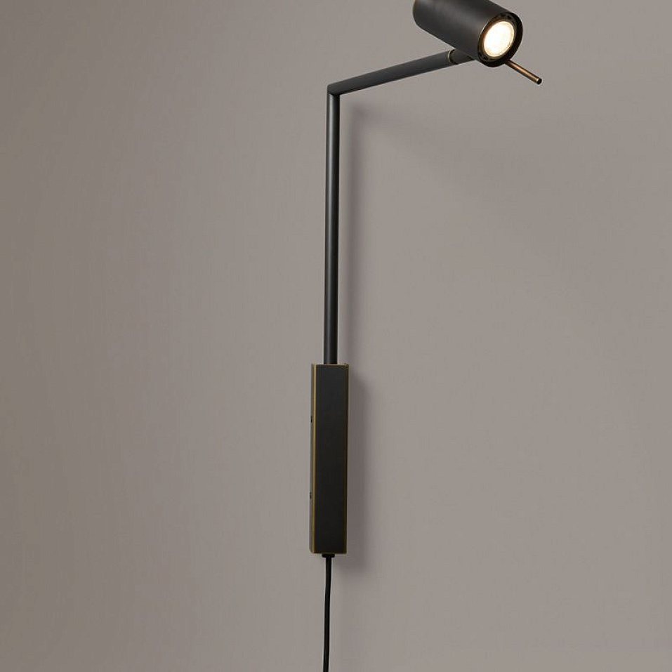 017W1M12.CE/UL Rectus Wall Turning Arm  Dark Burnished Brass /Dark Burnished Brass // настенный GU10   