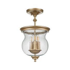 FE-PICKERING-LANE-SF-PNBR PICKERING-LANE Painted Natural Brass /Clear Seeded// потолочный E14 3х40    FE-PICKERING-LANE-SF-PNBR