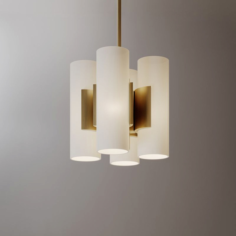 022S1M11W.CE Unique Suspension Light Burnished Brass /White // подвесной E14 LED 4х6  х   