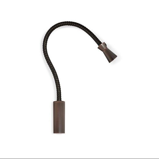 ACAM.004029 G+T AP Satin bronze/Dark brown braided leather// настенный LED 1х3  х  ACAM.004029