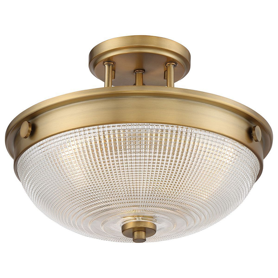 QZ-MANTLE-SF-WS MANTLE Weathered Brass/Clear// потолочный E27 2х60  х   