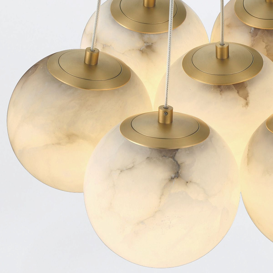 QN-KEPLER-7P-BG KEPLER Brushed Gold/White// подвесной LED 7х7  х   
