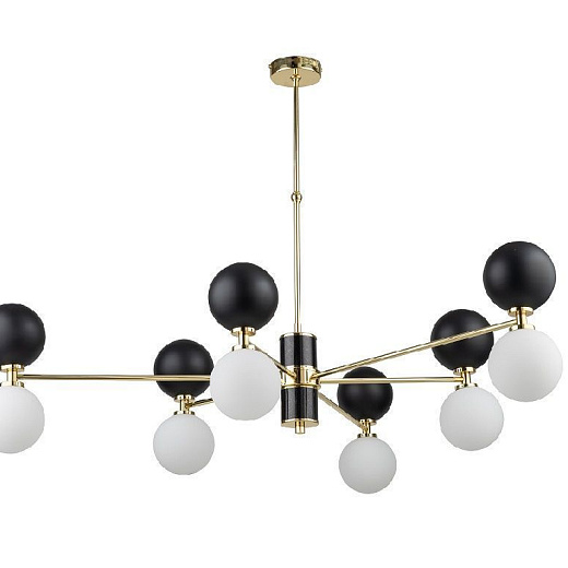 FAB-ZW-6(Z/1)CB FABRIANO gold/black granite/matt white/black// подвесной G9 LED 6х5  х  FAB-ZW-6(Z/1)CB