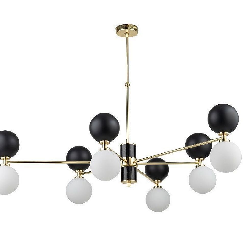 FAB-ZW-6(Z/1)CB FABRIANO gold/black granite/matt white/black// подвесной G9 LED 6х5  х   