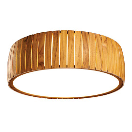 QN-BARREL-F-LED-50-TEAK BARREL Teak Veneer/ Nickel Plated Aluminium /Teak Veneer//белый матовый пото  QN-BARREL-F-LED-50-TEAK