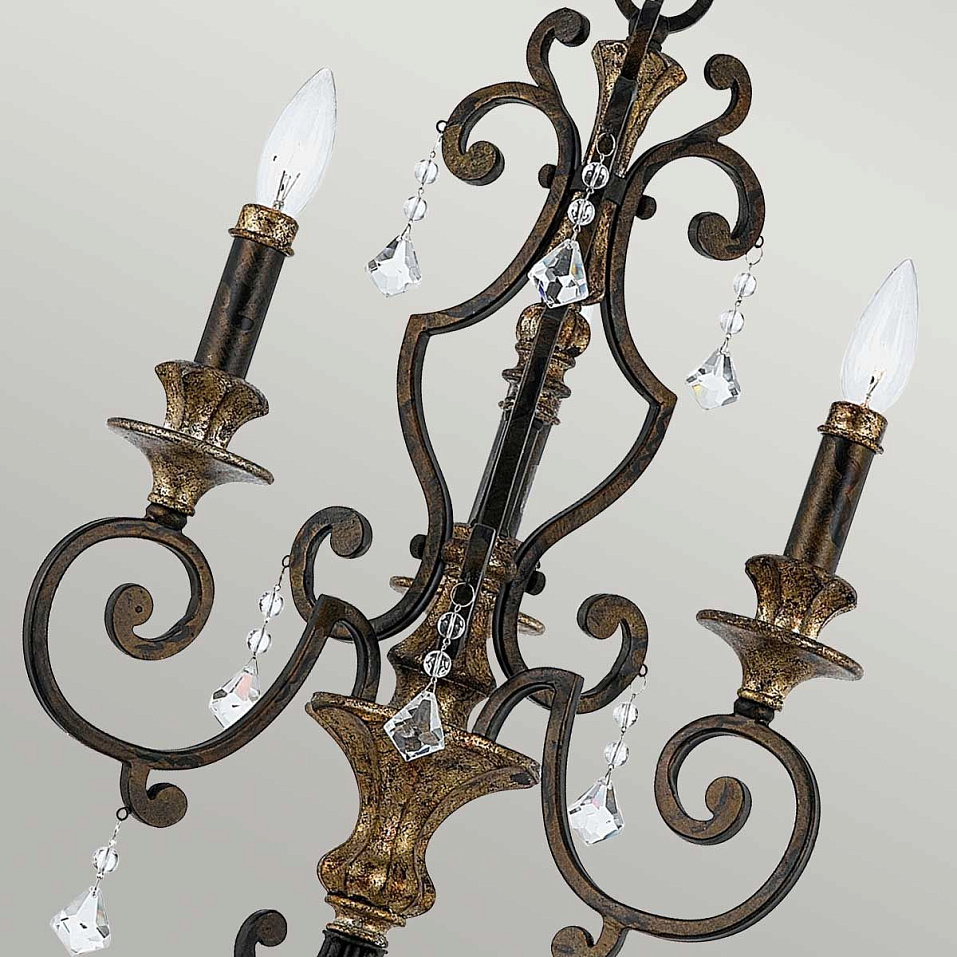 QZ-MARQUETTE3 MARQUETTE Western Bronze/// подвесной E14 3х60  х   