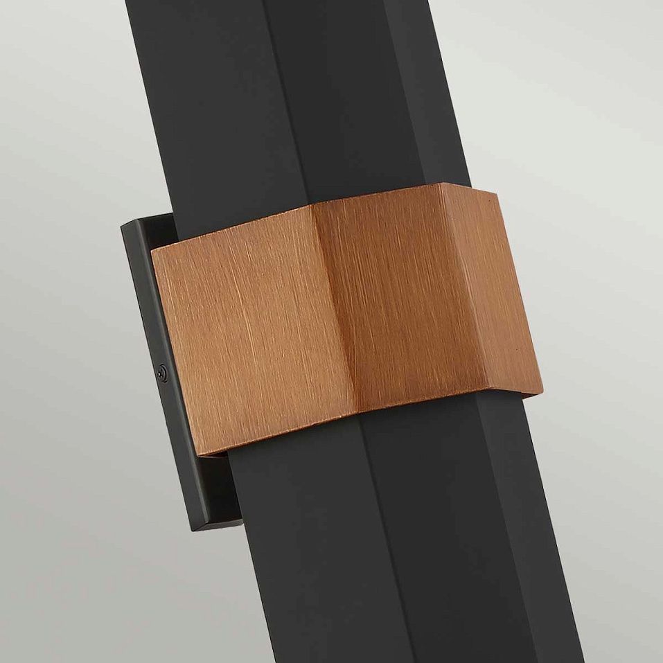 QZ-CHASM-L-BKW CHASM Matte Black/painted wood/// настенный LED 2х9,5  х   