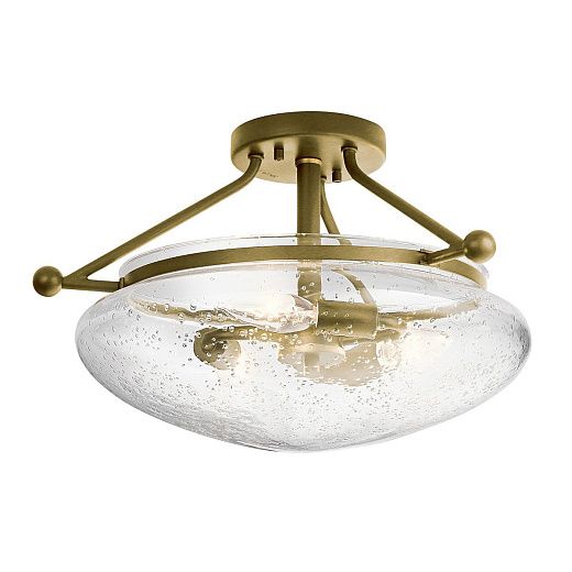 QN-BELLE-SF-BNB BELLE Brushed Natural Brass/Clear// потолочный E14 3х40  х  QN-BELLE-SF-BNB