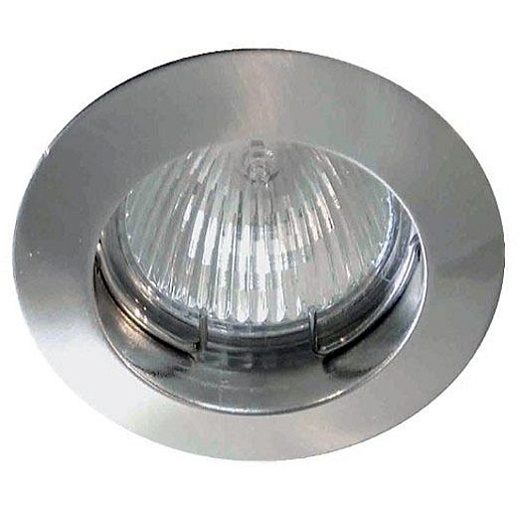 0037-01-01 NS BASIC brushed steel/// встраиваемый GU5,3/GU10 1х50  х  0037-01-01 NS