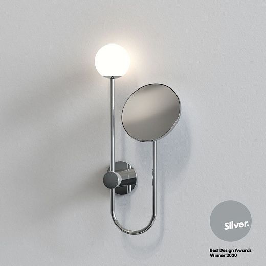 1424001 ORB Polished chrome/White// настенный G9 LED 1х3.5  х  1424001