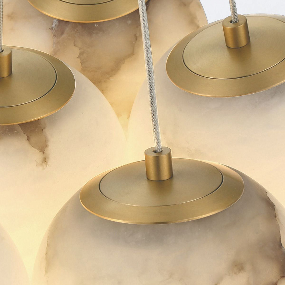 QN-KEPLER-7P-BG KEPLER Brushed Gold/White// подвесной LED 7х7  х   
