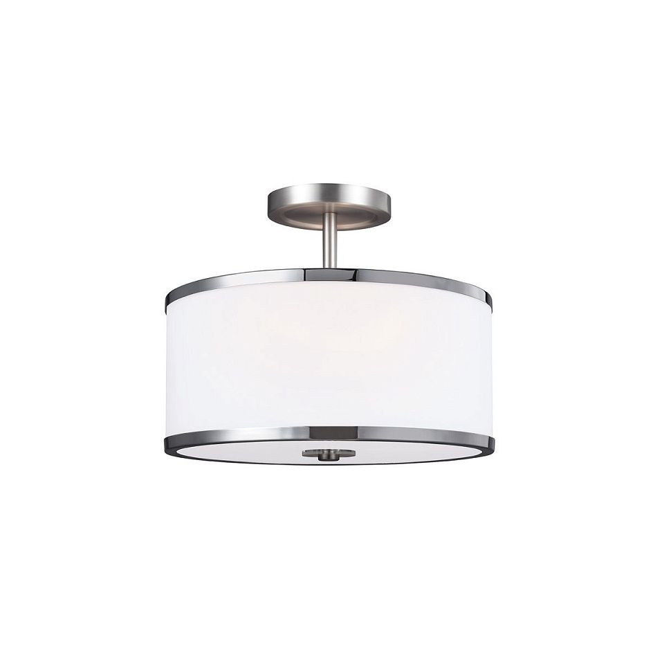 FE-PROSPECT-PARK-SF PROSPECT PARK Satin Nickel with Chrome /Opal white// потолочный E27 2х100  х   